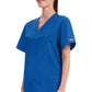 Unisex V-hals top met traditionele pasvorm en borstzak WWE4876