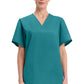 Unisex V-hals top met traditionele pasvorm en borstzak WWE4876