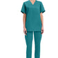 Unisex V-hals top met traditionele pasvorm en borstzak WWE4876