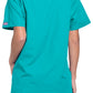 Unisex V-hals top met traditionele pasvorm en borstzak WWE4876