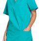 Unisex V-hals top met traditionele pasvorm en borstzak WWE4876