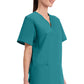 Unisex V-hals top met traditionele pasvorm en borstzak WWE4876