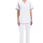 Unisex V-hals top met traditionele pasvorm en borstzak WWE4876