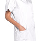 Unisex V-hals top met traditionele pasvorm en borstzak WWE4876