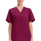 Unisex V-hals top met traditionele pasvorm en borstzak WWE4876