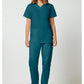 Unisex top en broek set met V-hals en trekkoordbroek WWE530C