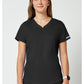 Top met V-hals met mesh details en 2-way stretch WWE601