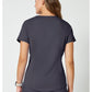 Top met V-hals met mesh details en 2-way stretch WWE601