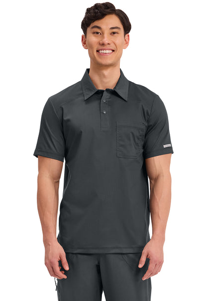 Polo shirt voor heren met mesh schouderpanelen en 2-way stretch WWE615