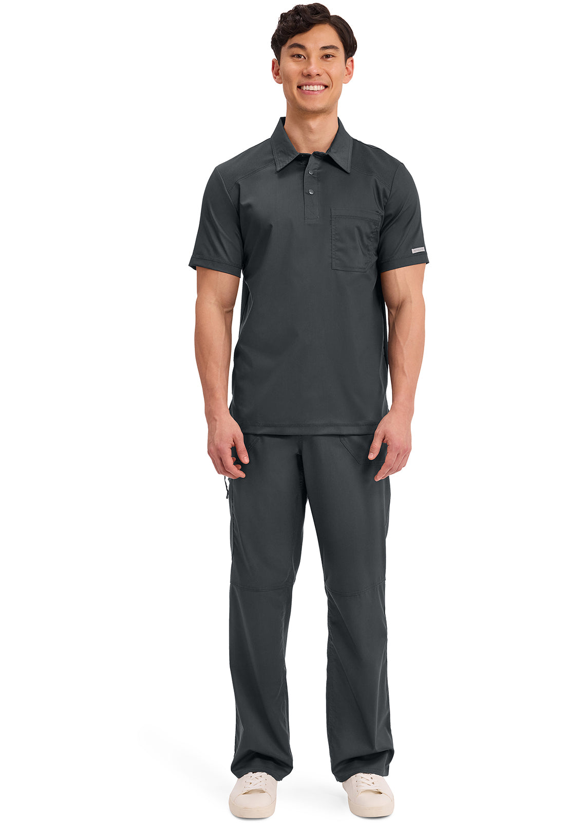 Polo shirt voor heren met mesh schouderpanelen en 2-way stretch WWE615