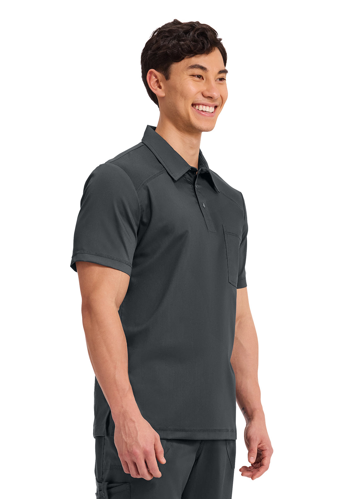 Polo shirt voor heren met mesh schouderpanelen en 2-way stretch WWE615
