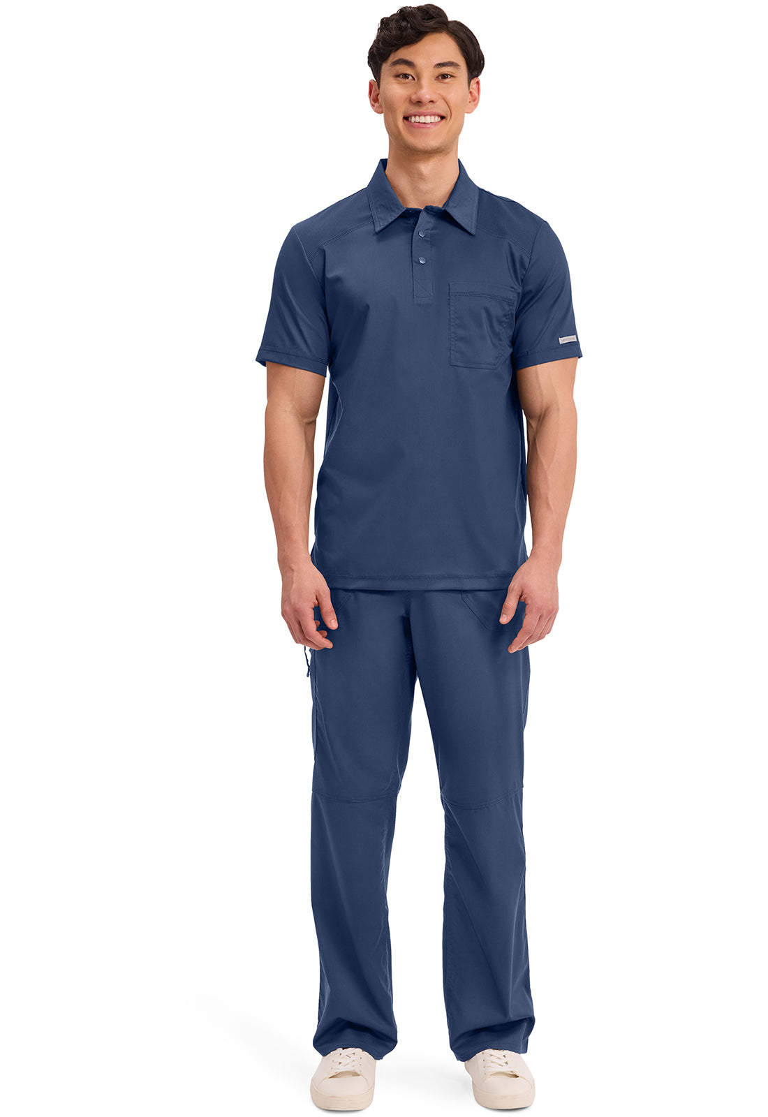Polo shirt voor heren met mesh schouderpanelen en 2-way stretch WWE615