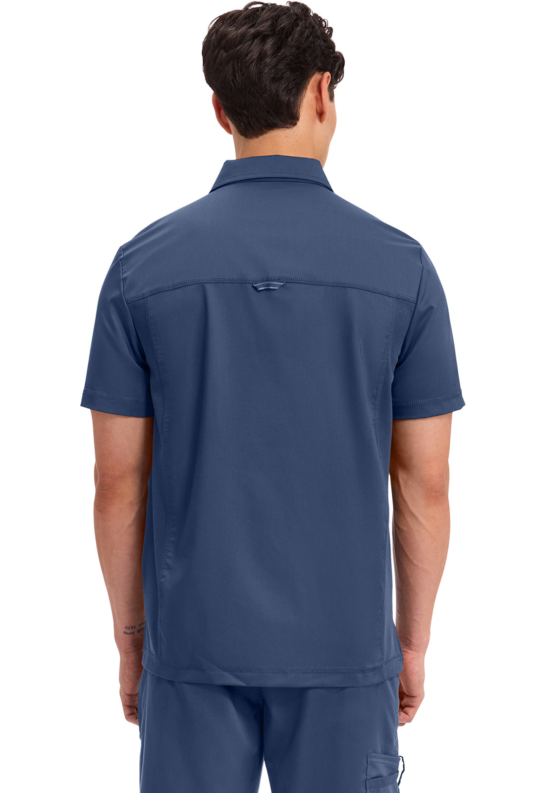 Polo shirt voor heren met mesh schouderpanelen en 2-way stretch WWE615