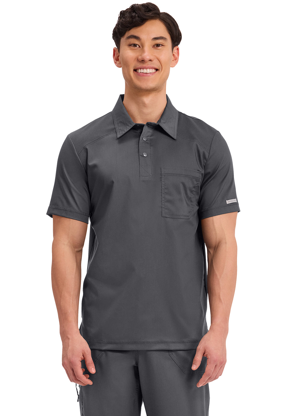 Polo shirt voor heren met mesh schouderpanelen en 2-way stretch WWE615