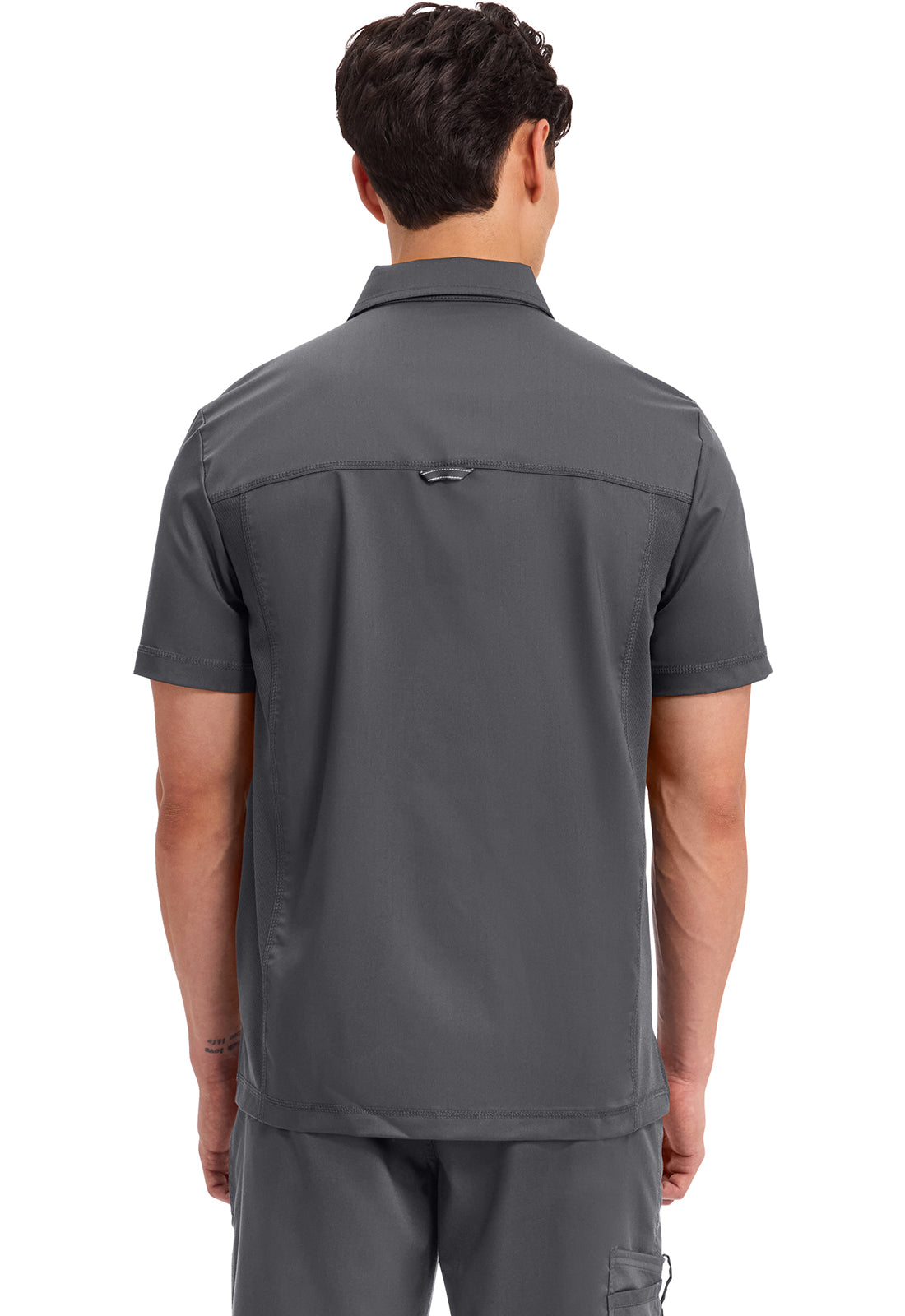 Polo shirt voor heren met mesh schouderpanelen en 2-way stretch WWE615
