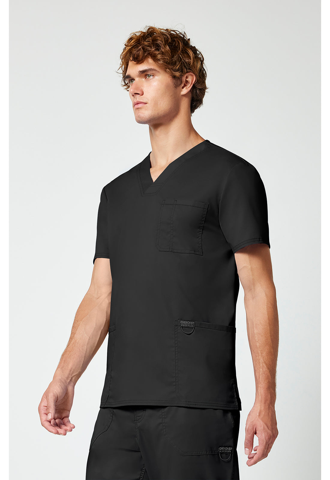 Cherokee Workwear Heren T-shirt met V-hals met moderne pasvorm en ID-lus WWE670