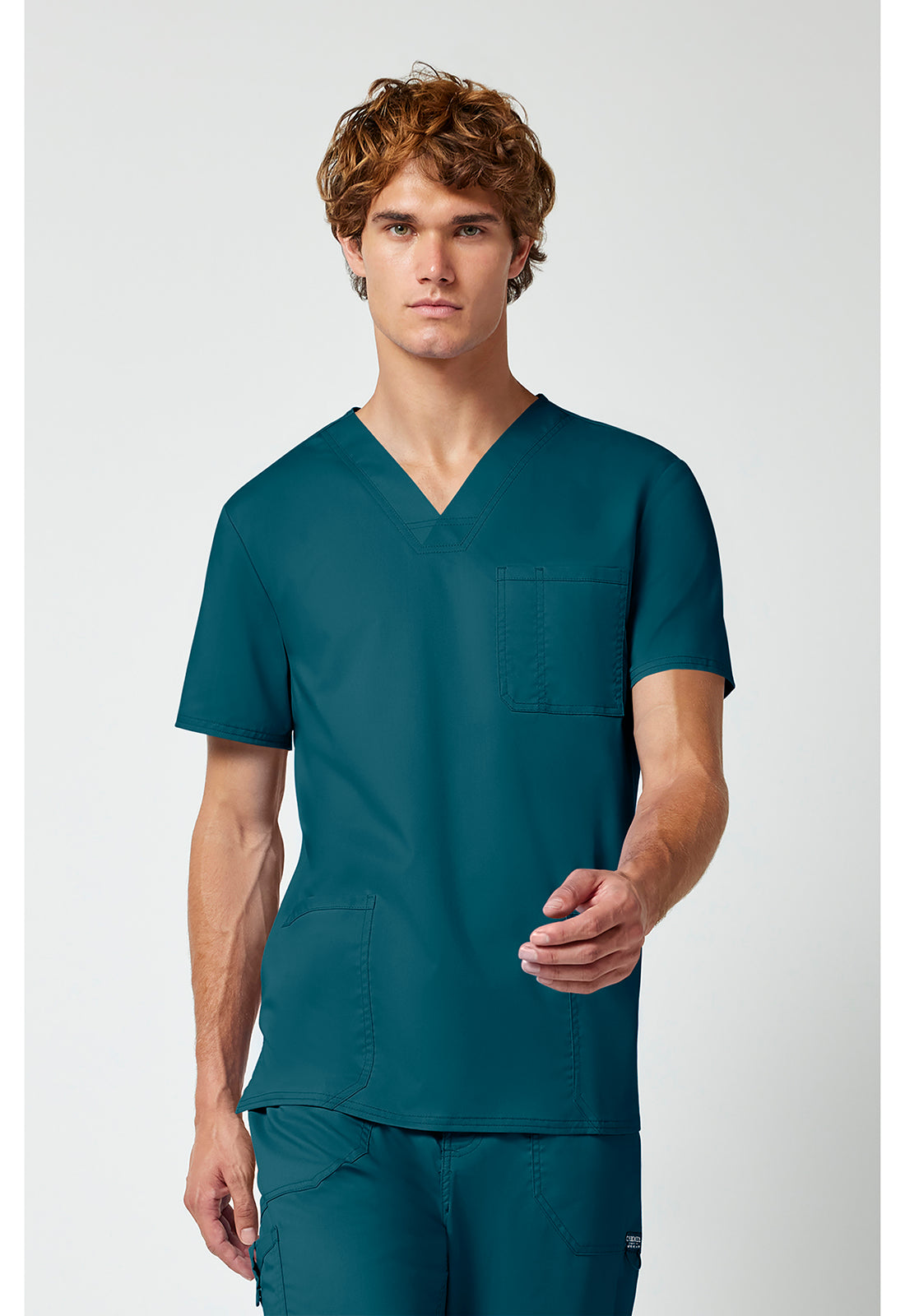 Cherokee Workwear Heren T-shirt met V-hals met moderne pasvorm en ID-lus WWE670
