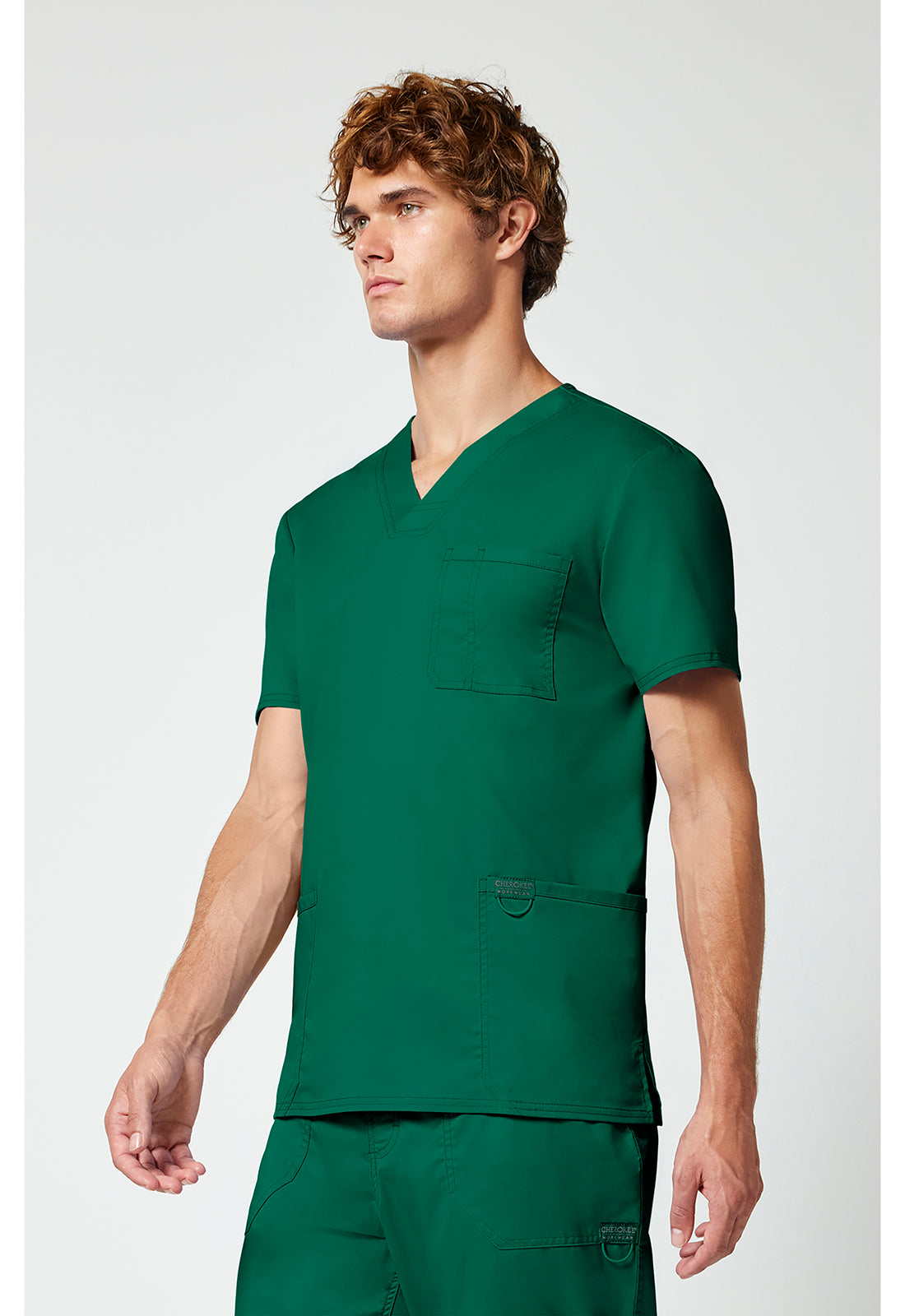 Cherokee Workwear Heren T-shirt met V-hals met moderne pasvorm en ID-lus WWE670