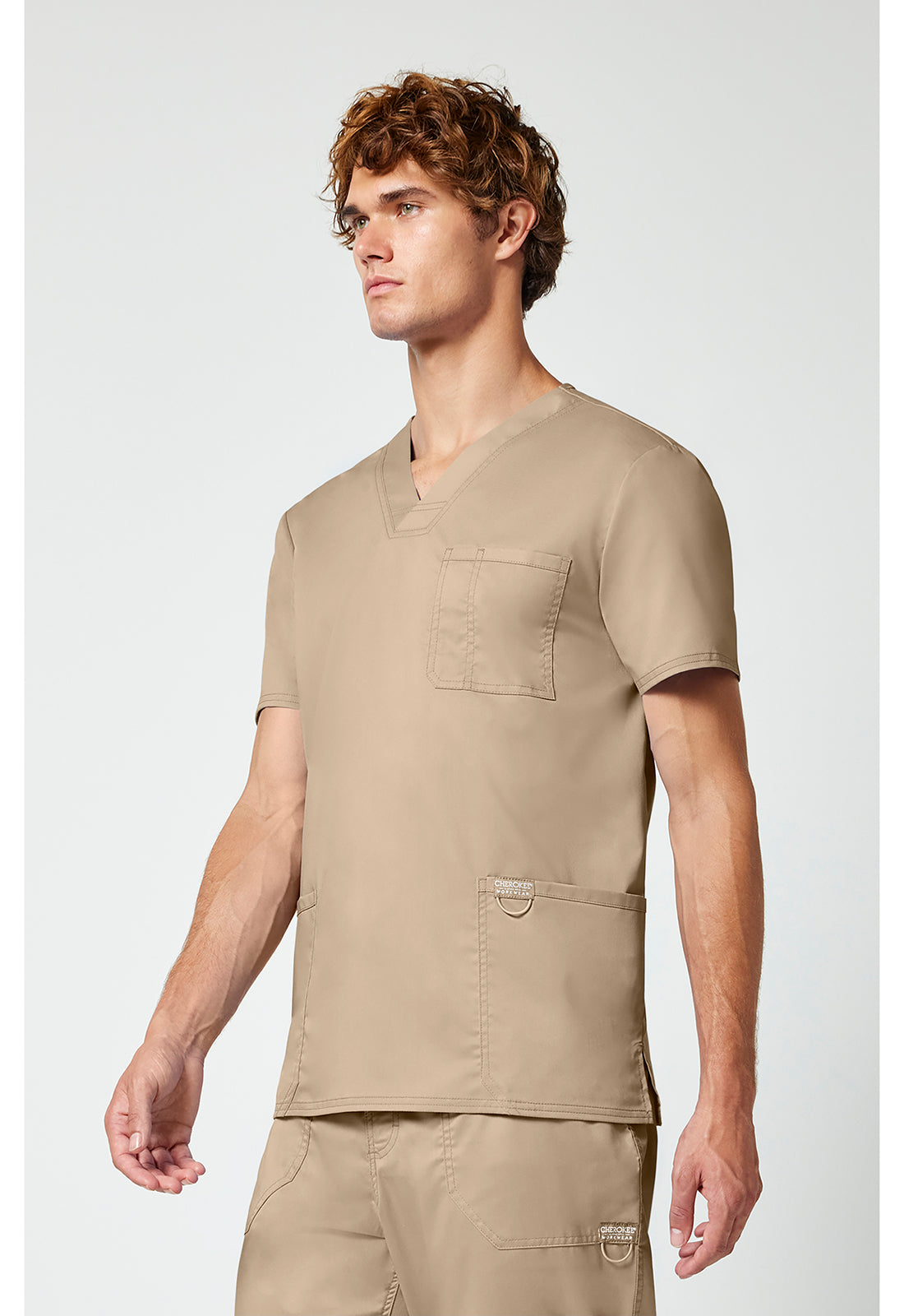 Cherokee Workwear Heren T-shirt met V-hals met moderne pasvorm en ID-lus WWE670