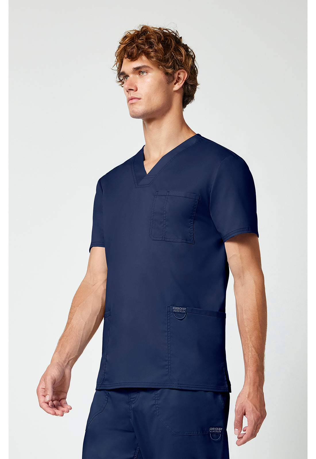 Cherokee Workwear Heren T-shirt met V-hals met moderne pasvorm en ID-lus WWE670