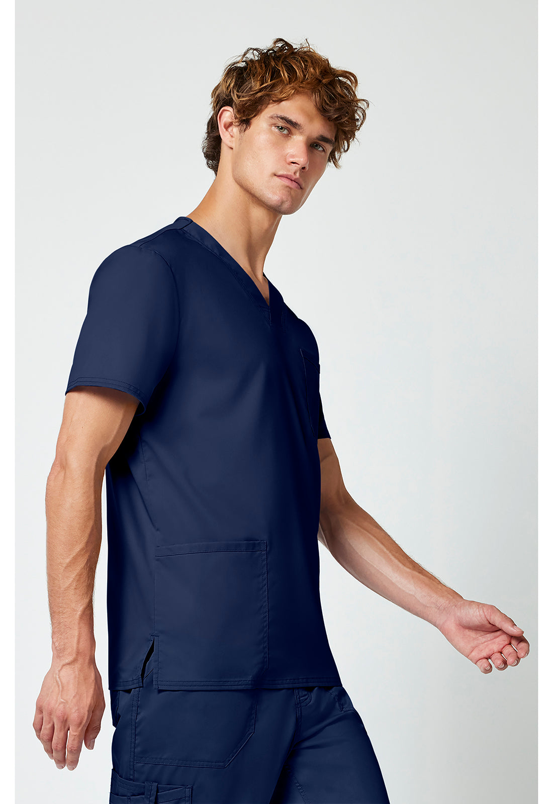 Cherokee Workwear Heren T-shirt met V-hals met moderne pasvorm en ID-lus WWE670
