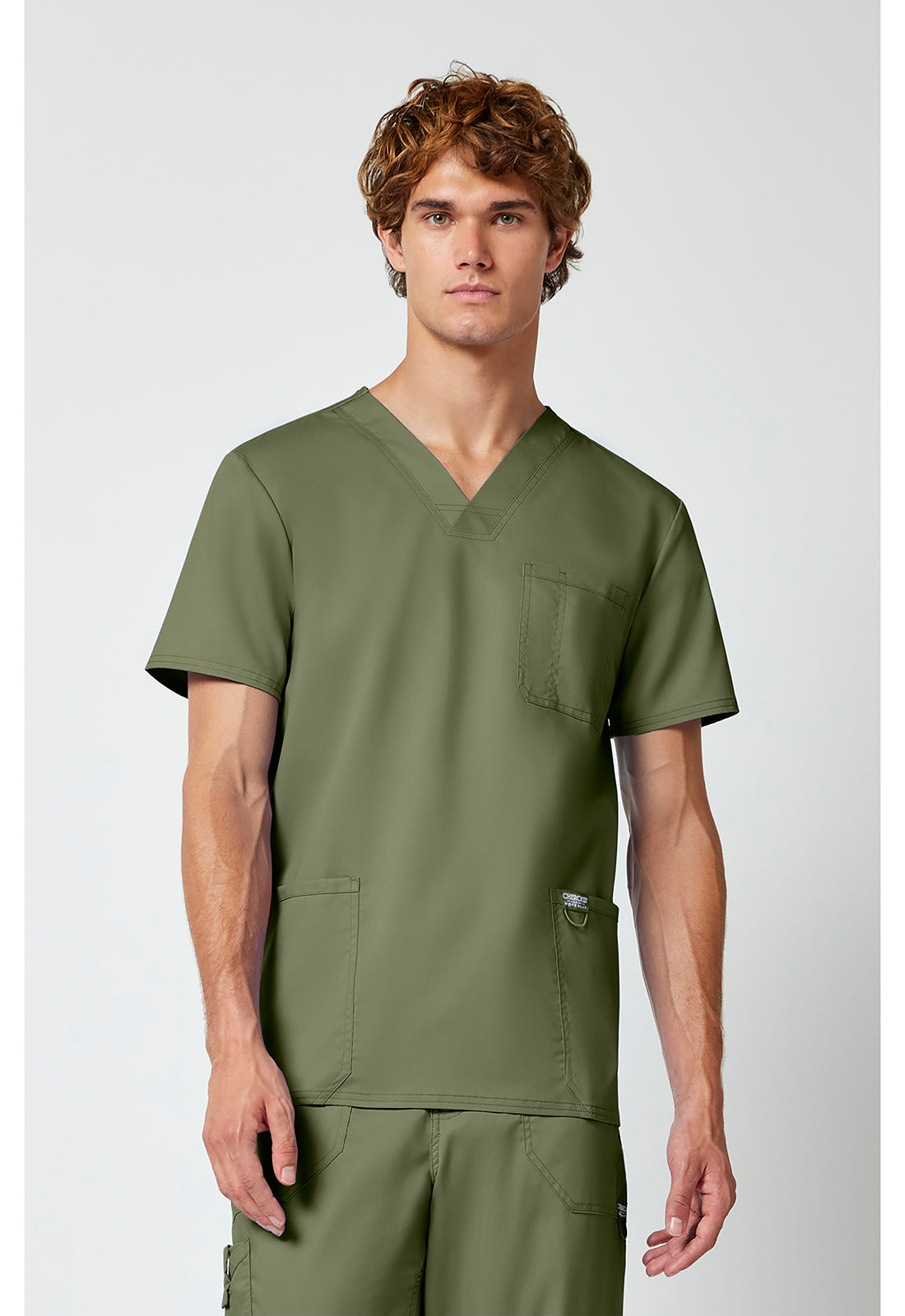 Cherokee Workwear Heren T-shirt met V-hals met moderne pasvorm en ID-lus WWE670