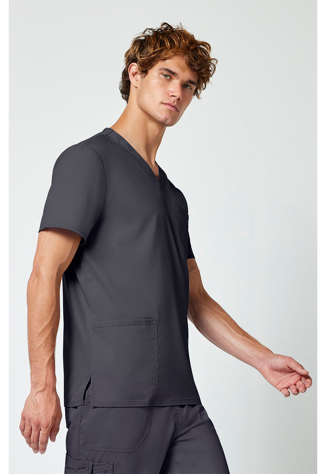 Cherokee Workwear Heren T-shirt met V-hals met moderne pasvorm en ID-lus WWE670