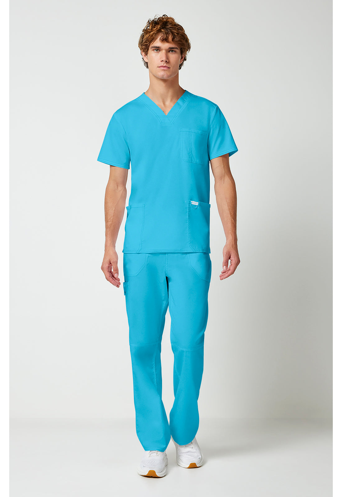 Cherokee Workwear Heren T-shirt met V-hals met moderne pasvorm en ID-lus WWE670