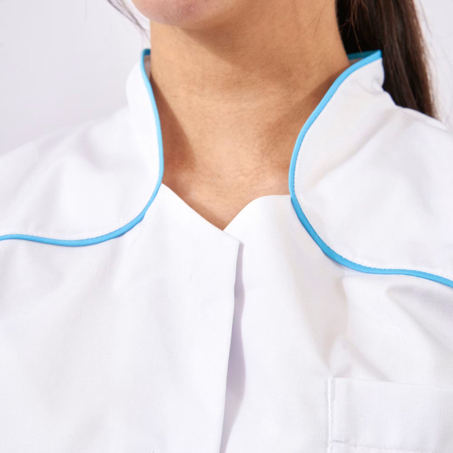 Alsico Dames Zorgtuniek Mentha Wit met Blauwe Accenten