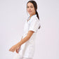 Alsico Dames Zorgtuniek Mentha Wit met Blauwe Accenten