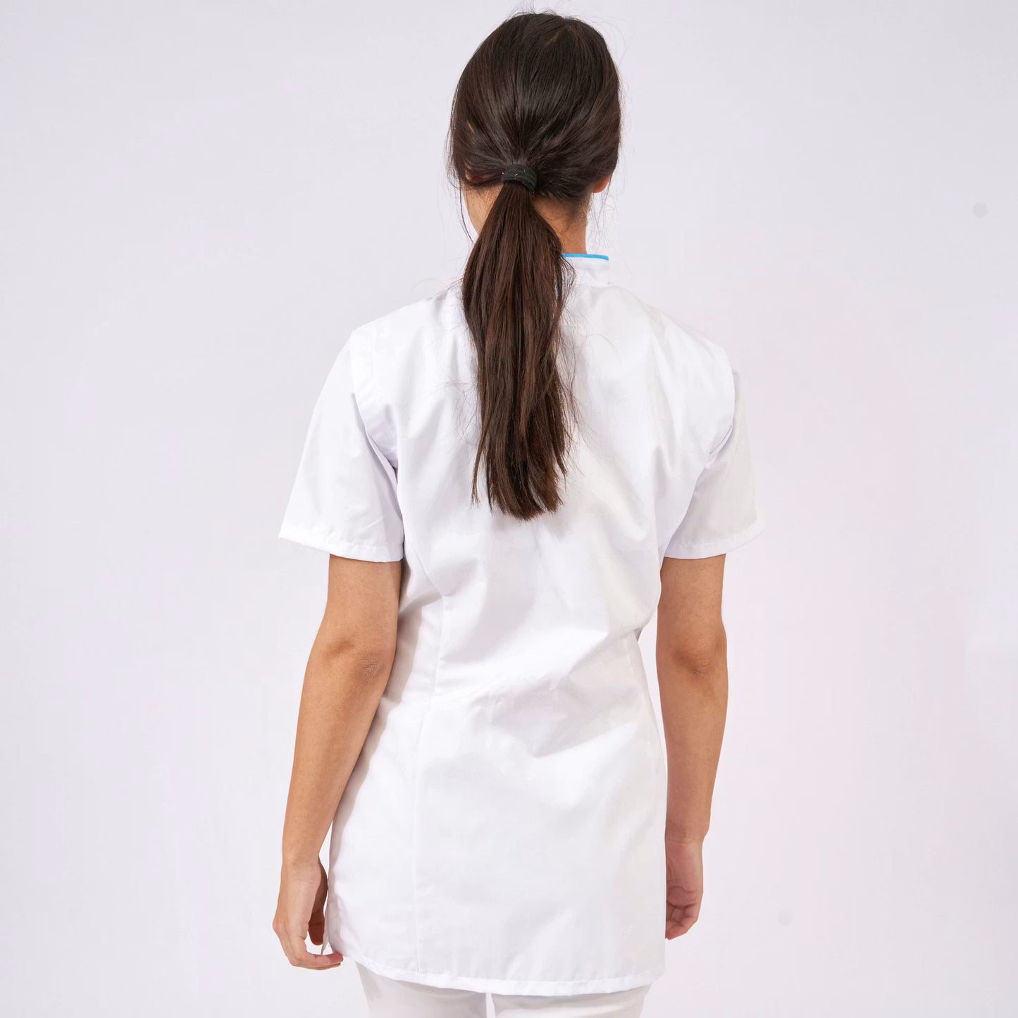 Alsico Dames Zorgtuniek Mentha Wit met Blauwe Accenten