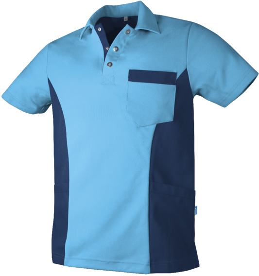 De Berkel heren polo Dieter gekleurd - Zorgkleding.nl