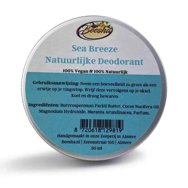 Natuurlijke deodorant Sea Breeze Beesha - Zorgkleding.nl