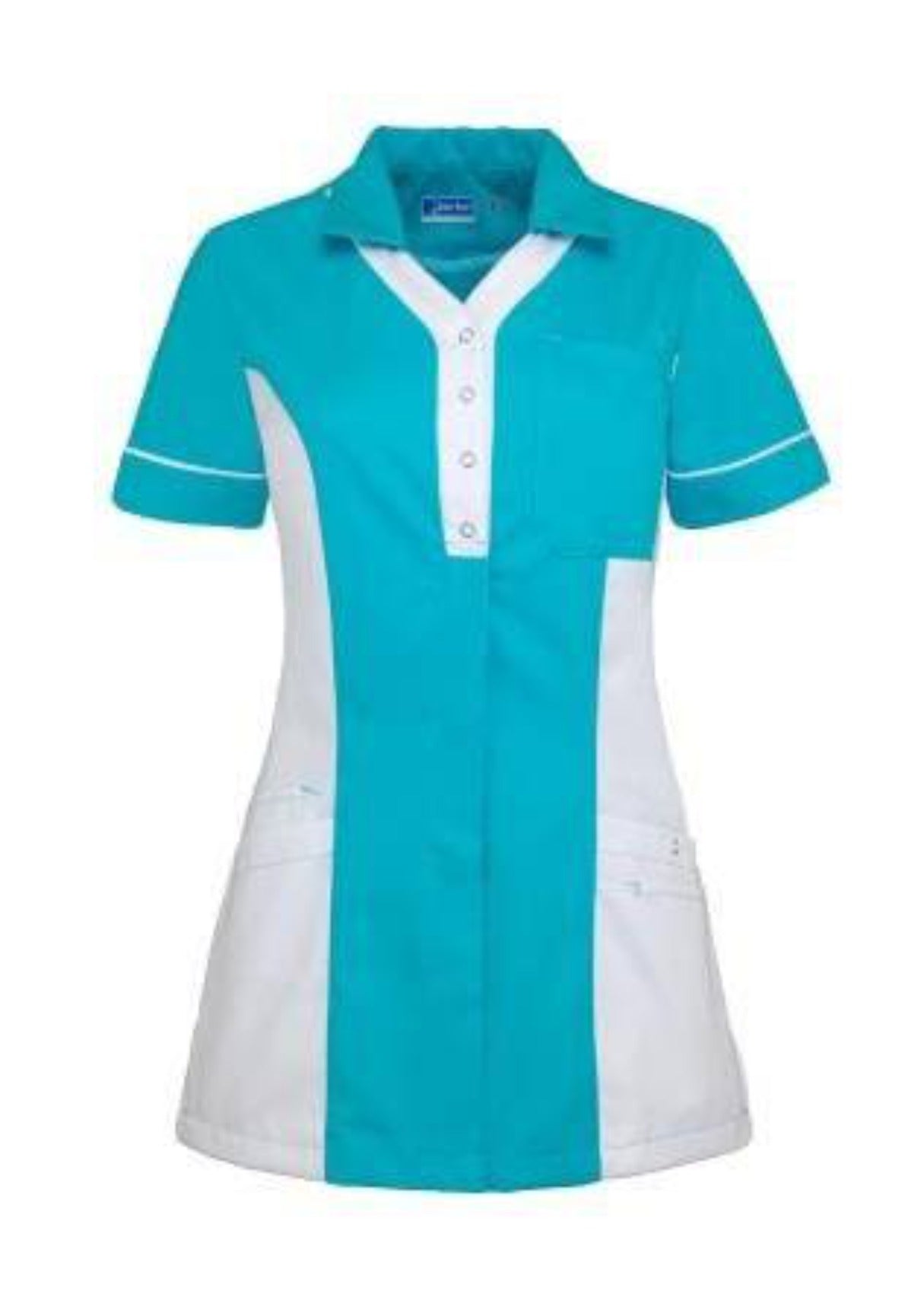 Jack Selma turquoise-wit - Zorgkleding.be