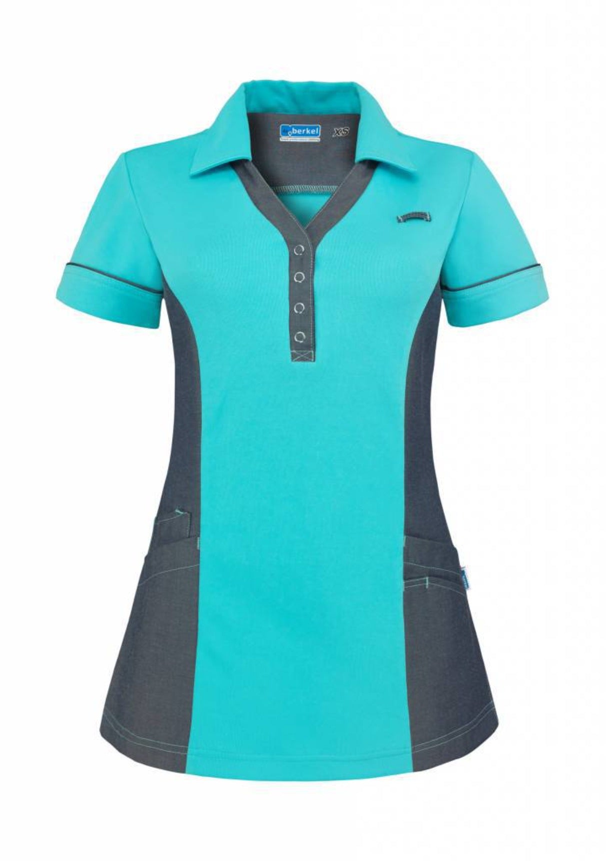 Dames Polo Trix denim in 6 kleuren - Zorgkleding.nl